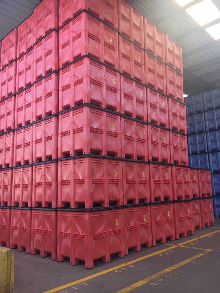 GA ordered 19,750 of the plastic pallet boxes in three different colours – together the boxes offer a tremendous storage capacity of 27.65 million litres.