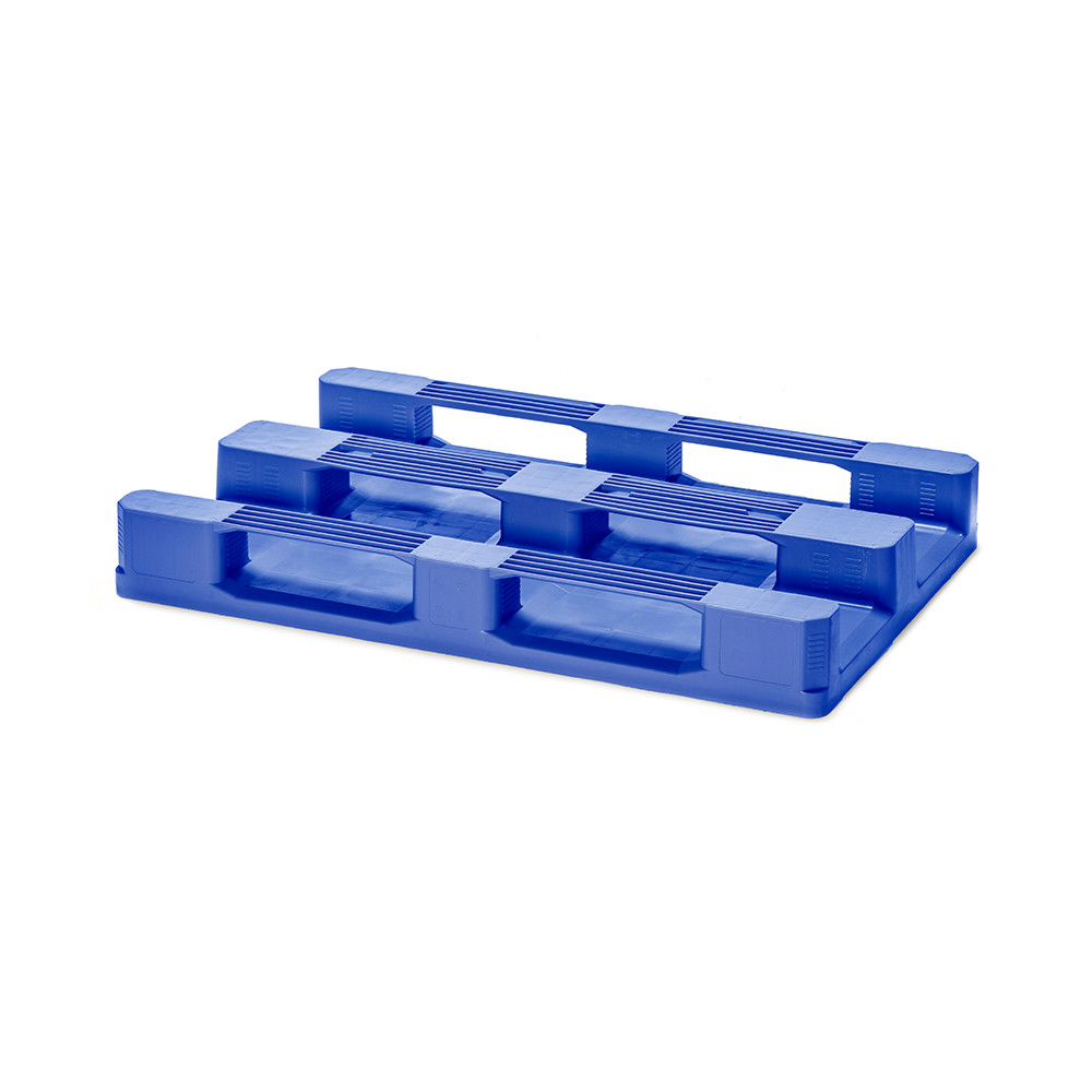 Euro Size 1200mm x 800mm Non-perimeter Hygienic Plastic Pallet - IPS  Hygienic 1208 3R Blue